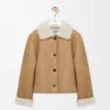 Jacke aus Lammfell in Camel