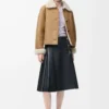 Jacke aus Lammfell in Camel