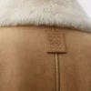 Jacke aus Lammfell in Camel