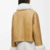 Jacke aus Lammfell Weiß/Gold