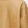 Jacke aus Lammfell Weiß/Gold