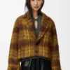 Jacke aus Mohair-Woll-Mischung Gelb/Mehrfarbig
