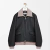 Jacke aus Nappa-Büffelleder Schwarz