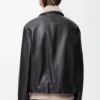 Jacke aus Nappa-Büffelleder Schwarz