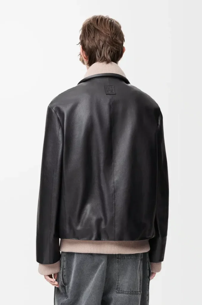 Jacke aus Nappa-Büffelleder Schwarz