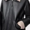 Jacke aus Nappa-Büffelleder Schwarz