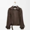 Jacke aus Nappalammleder Braun