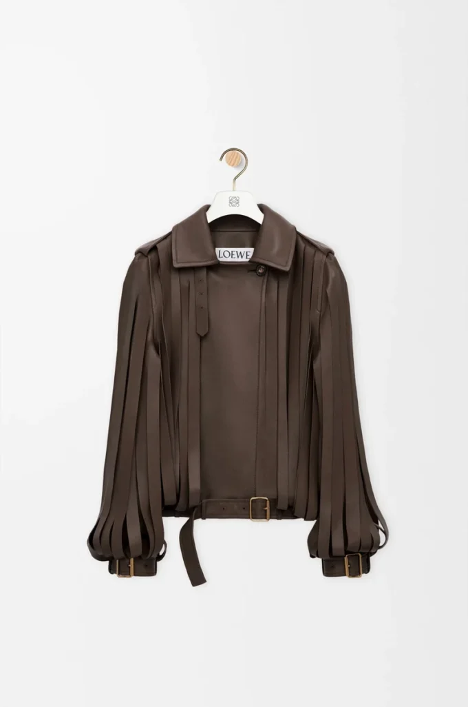 Jacke aus Nappalammleder Braun