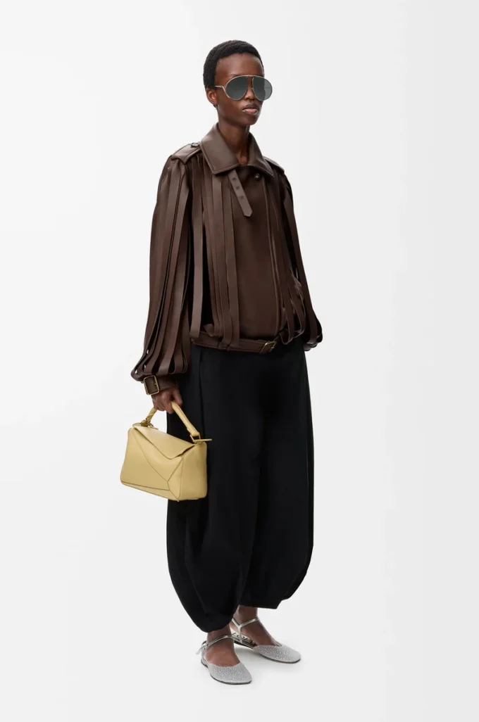 Jacke aus Nappalammleder Braun
