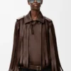 Jacke aus Nappalammleder Braun