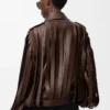 Jacke aus Nappalammleder Braun