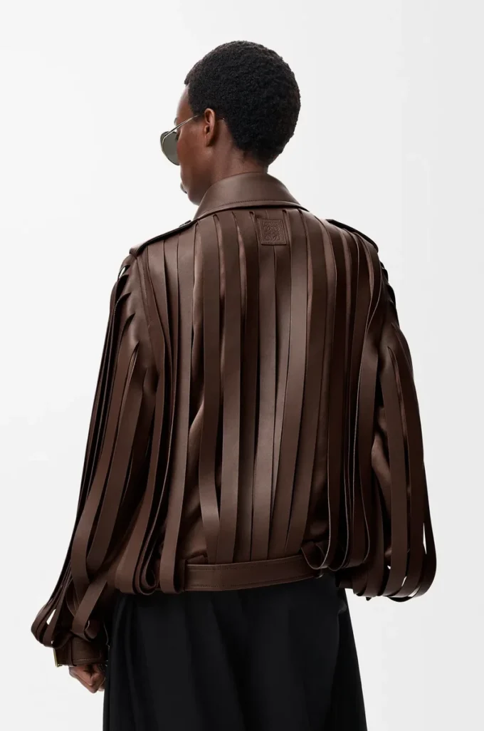 Jacke aus Nappalammleder Braun