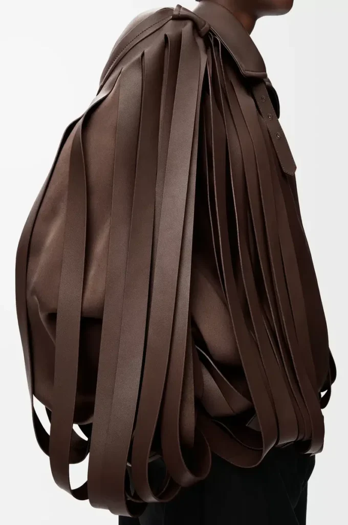 Jacke aus Nappalammleder Braun