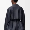 Jacke aus Nappalammleder in Marineblau
