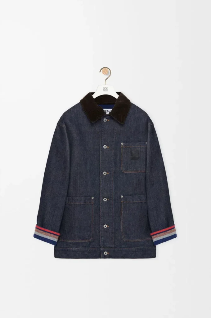 Jacke aus Raw Denim/Blau
