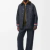 Jacke aus Raw Denim/Blau