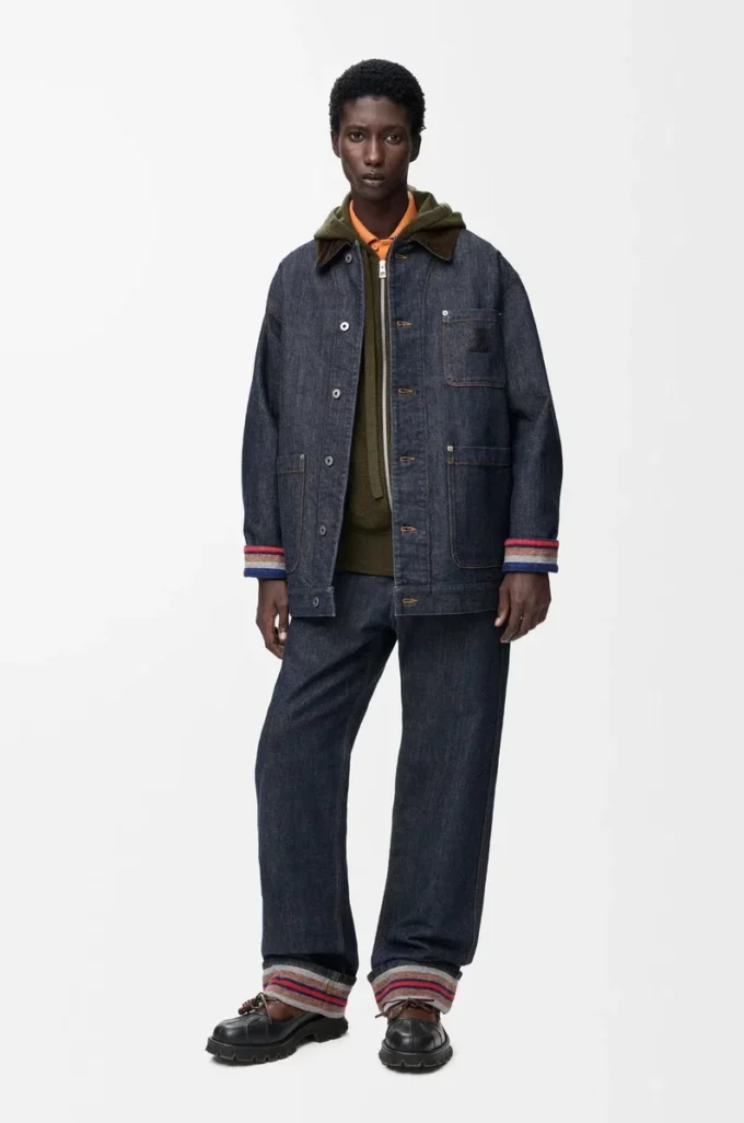Jacke aus Raw Denim/Blau