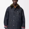 Jacke aus Raw Denim/Blau