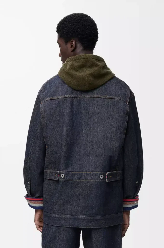 Jacke aus Raw Denim/Blau