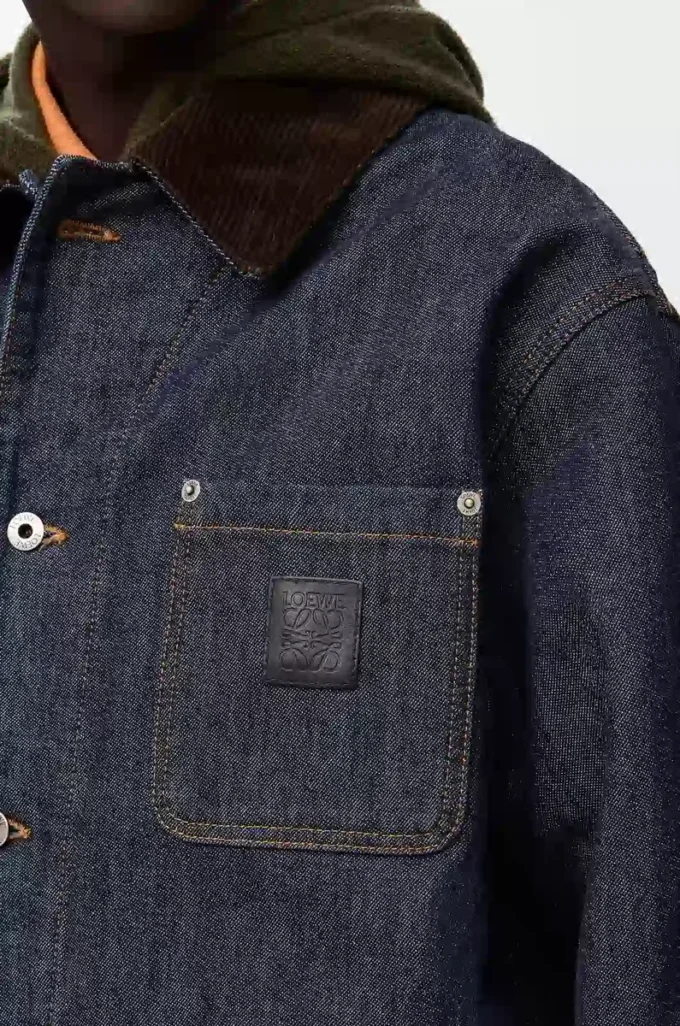 Jacke aus Raw Denim/Blau