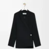 Jacke aus Stretch-Viskosemischung in Schwarz