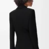 Jacke aus Stretch-Viskosemischung in Schwarz
