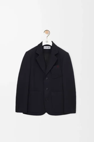 Jacke aus Wolle Dunkelblau