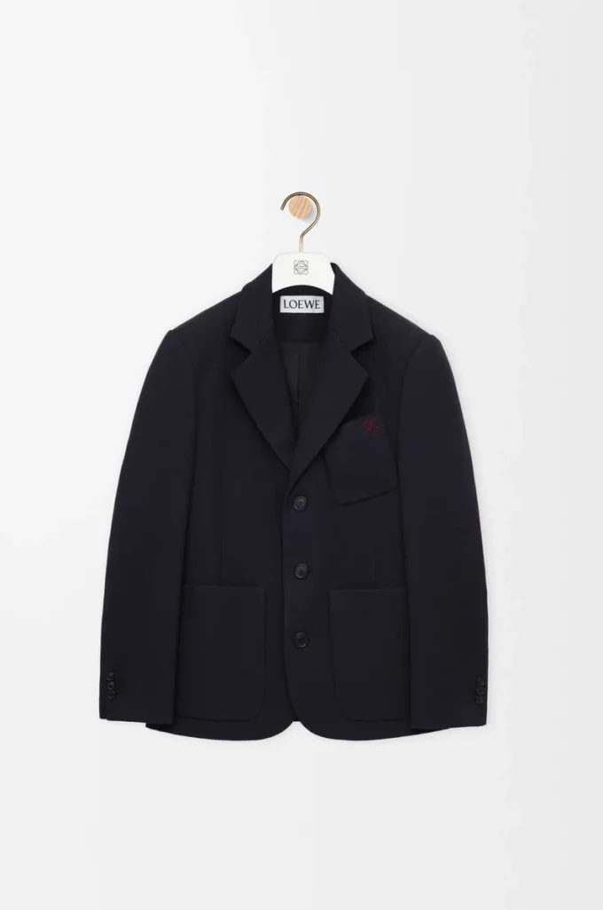 Jacke aus Wolle Dunkelblau