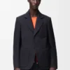 Jacke aus Wolle Dunkelblau