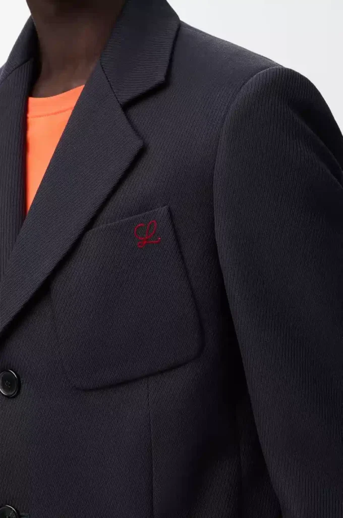 Jacke aus Wolle Dunkelblau