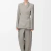 Jacke aus Wolle Hellbeige Melange