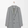 Jacke aus Wolle in Grau