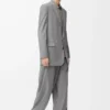 Jacke aus Wolle in Grau