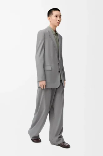 Jacke aus Wolle in Grau