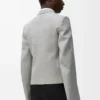 Jacke aus Wolle in Grau