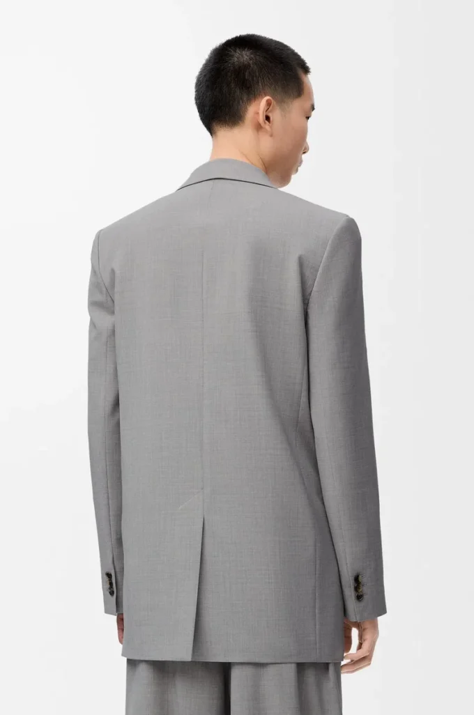 Jacke aus Wolle in Grau