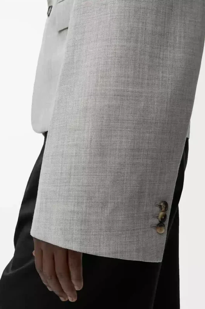 Jacke aus Wolle in Grau