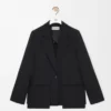 Jacke aus Wolle Schwarz