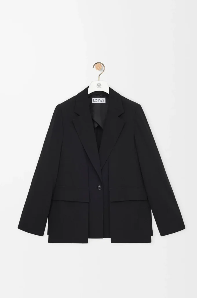 Jacke aus Wolle Schwarz