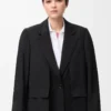 Jacke aus Wolle Schwarz