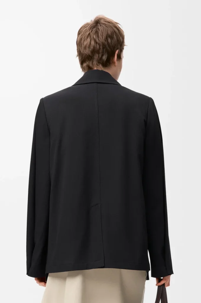 Jacke aus Wolle Schwarz