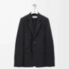 Jacke aus Wolle und Seide Schwarz