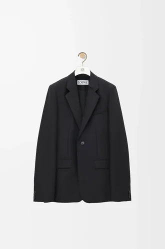 Jacke aus Wolle und Seide Schwarz