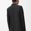 Jacke aus Wolle und Seide Schwarz