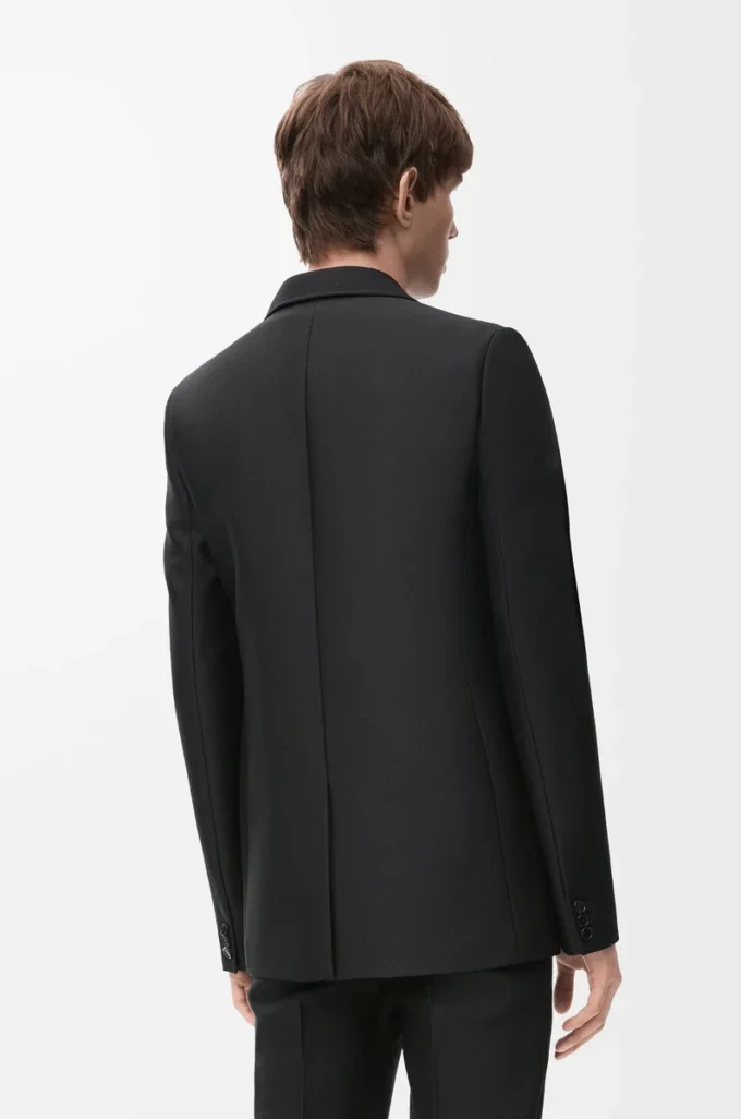 Jacke aus Wolle und Seide Schwarz