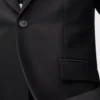 Jacke aus Wolle und Seide Schwarz