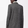 Jacke aus Wollmischung Schwarz/Weiß
