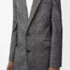 Jacke aus Wollmischung Schwarz/Weiß