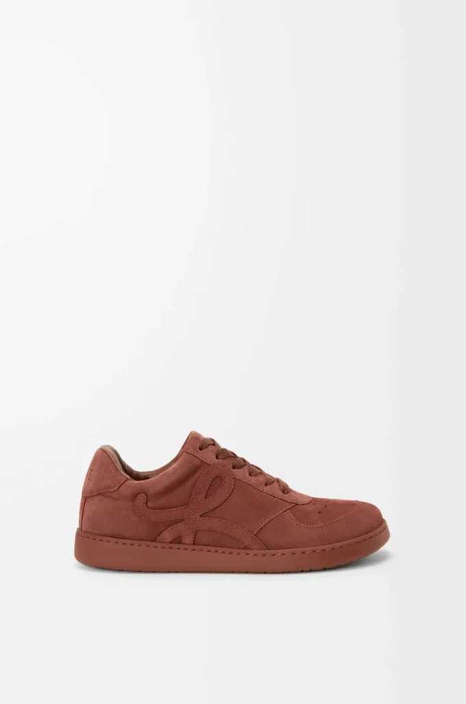 Jambo Sneaker aus Kalbswildleder in Burnt Red