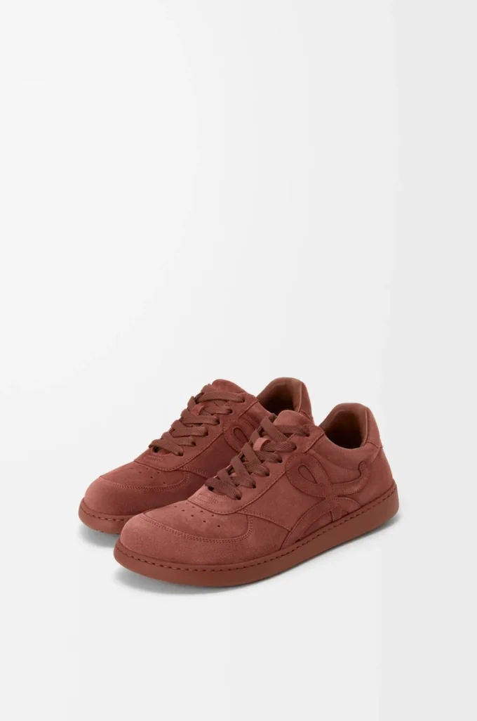 Jambo Sneaker aus Kalbswildleder in Burnt Red